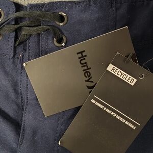 NWT $40 Hurley Navy Men's Board Shorts w 9" Inseam, 21" Long Sz 29  Swim Trunks
